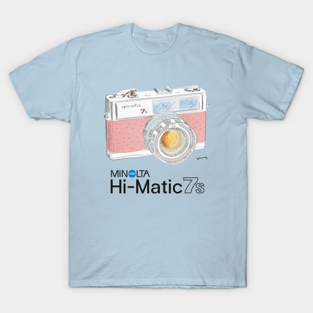 1966 Minolta Hi-Matic 7s T-Shirt by notyetfamous